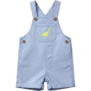 Kidgets Baby Boy Light Blue‎ Dinosaur Embroidered Cotton Blend Overalls 18M